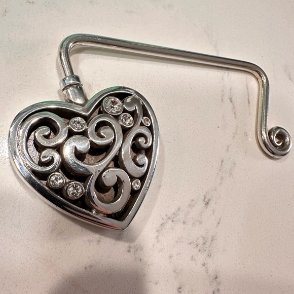 Brighton Accessories - Brighton Handbag Hook, Rhinestone Heart Purse Hook